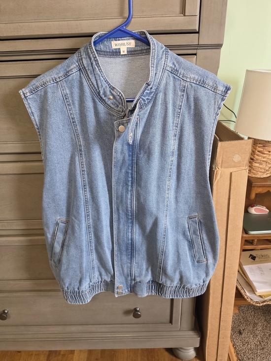 Wishlist Jackets & Blazers - WISHLIST Light Wash Denim Vest